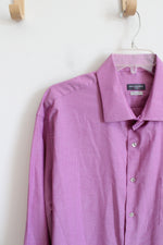 Van Heusen Regular Fit Stretch Pink Patterned Button Down Shirt | 2XL