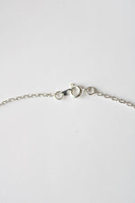 Round Garnet Silver Pendant Necklace