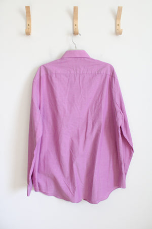 Van Heusen Regular Fit Stretch Pink Patterned Button Down Shirt | 2XL