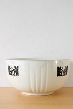 Hall's Superior Quality Kitchenware Tavern Silhouette Cream Ceramic Bowl | 7.5"