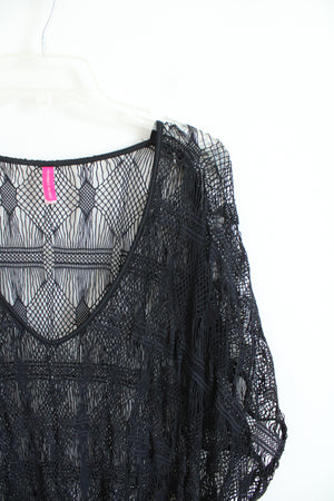 Victoria's Secret Black Crochet Swim Cover Up | M/L