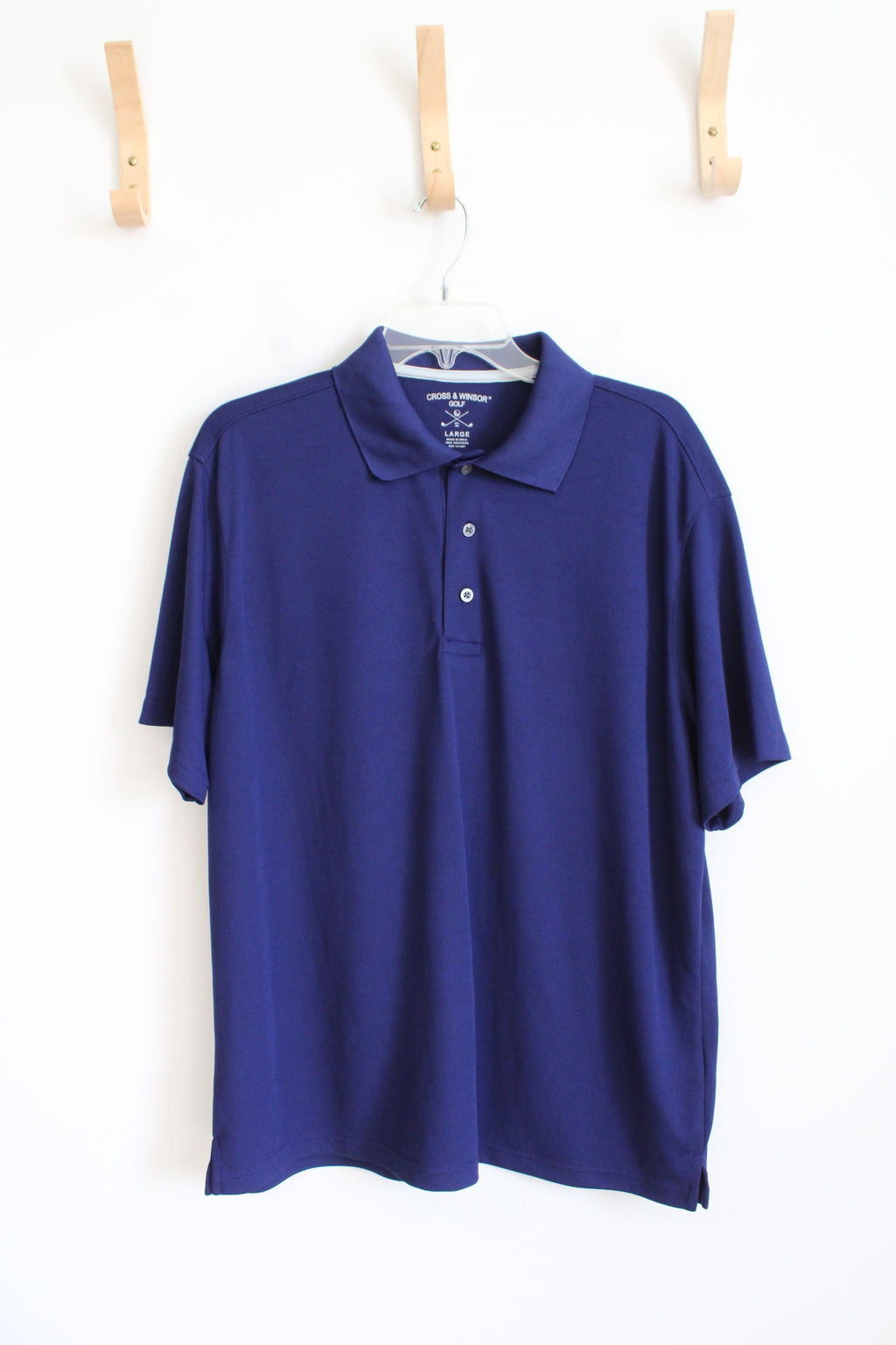 Cross & Winsor Golf Blue Polo Shirt | L