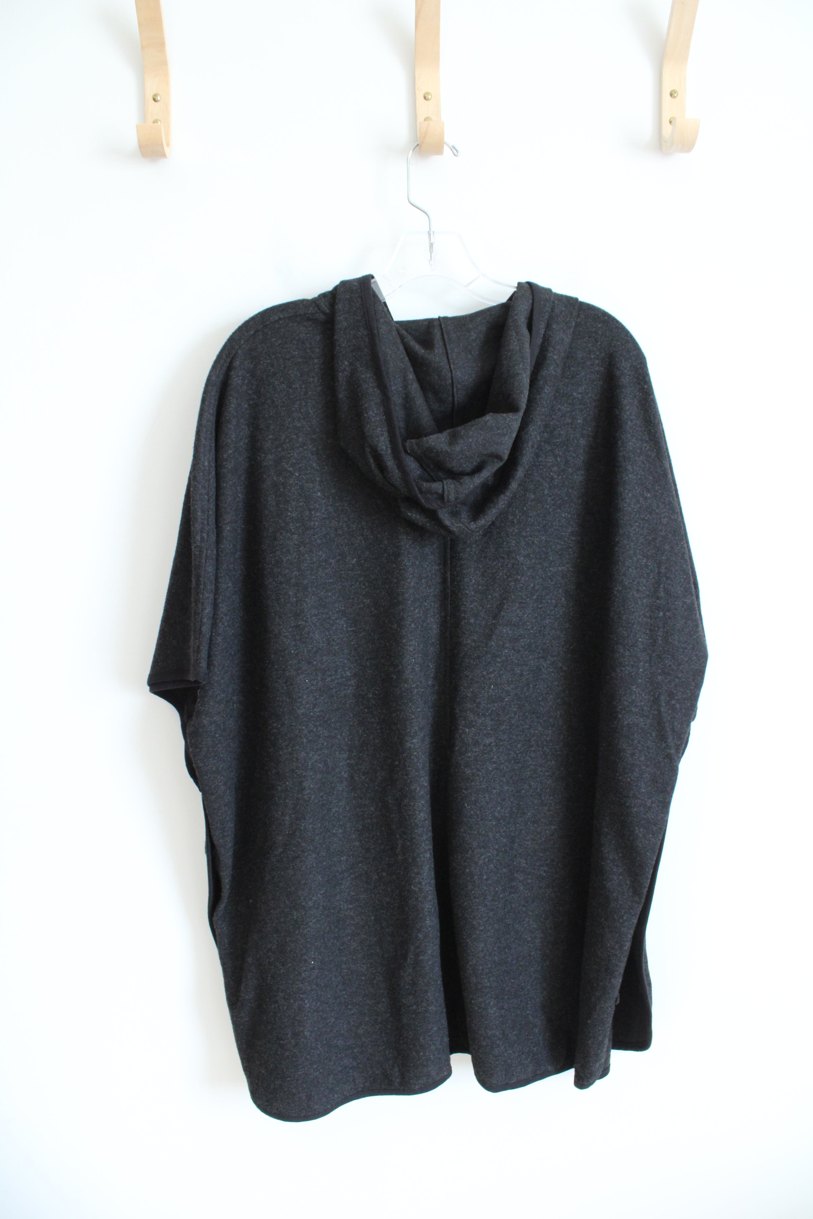 Pure Jill Dark Gray Full Zip Poncho Top | XS/S