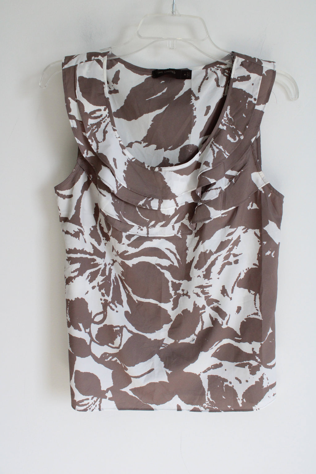 The Limited Gray Floral White Tank Blouse | M