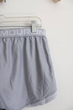 Under Armour Light Gray Athletic Shorts | XL