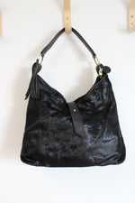 Loulou De La Falaise Black Calf Hair Leather Purse