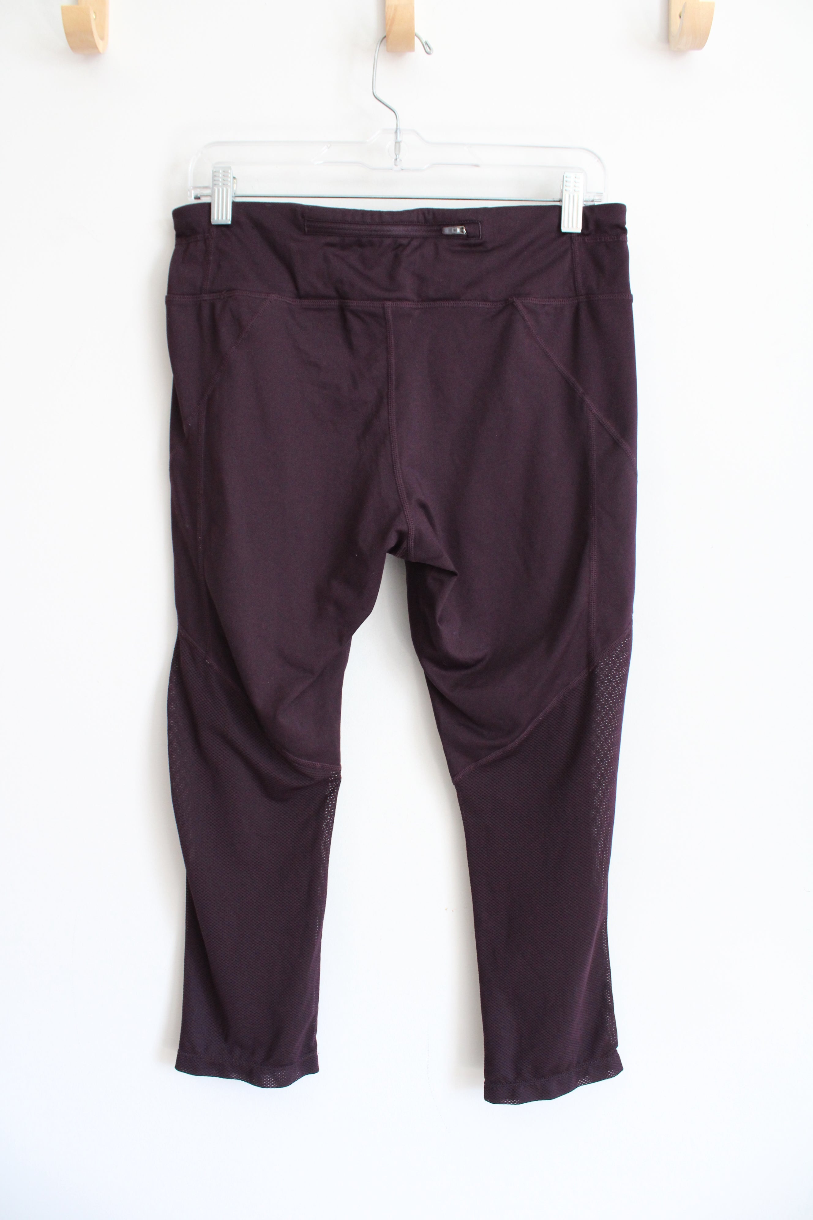 Nike Dark Purple Mesh Athletic Capri Leggings | L