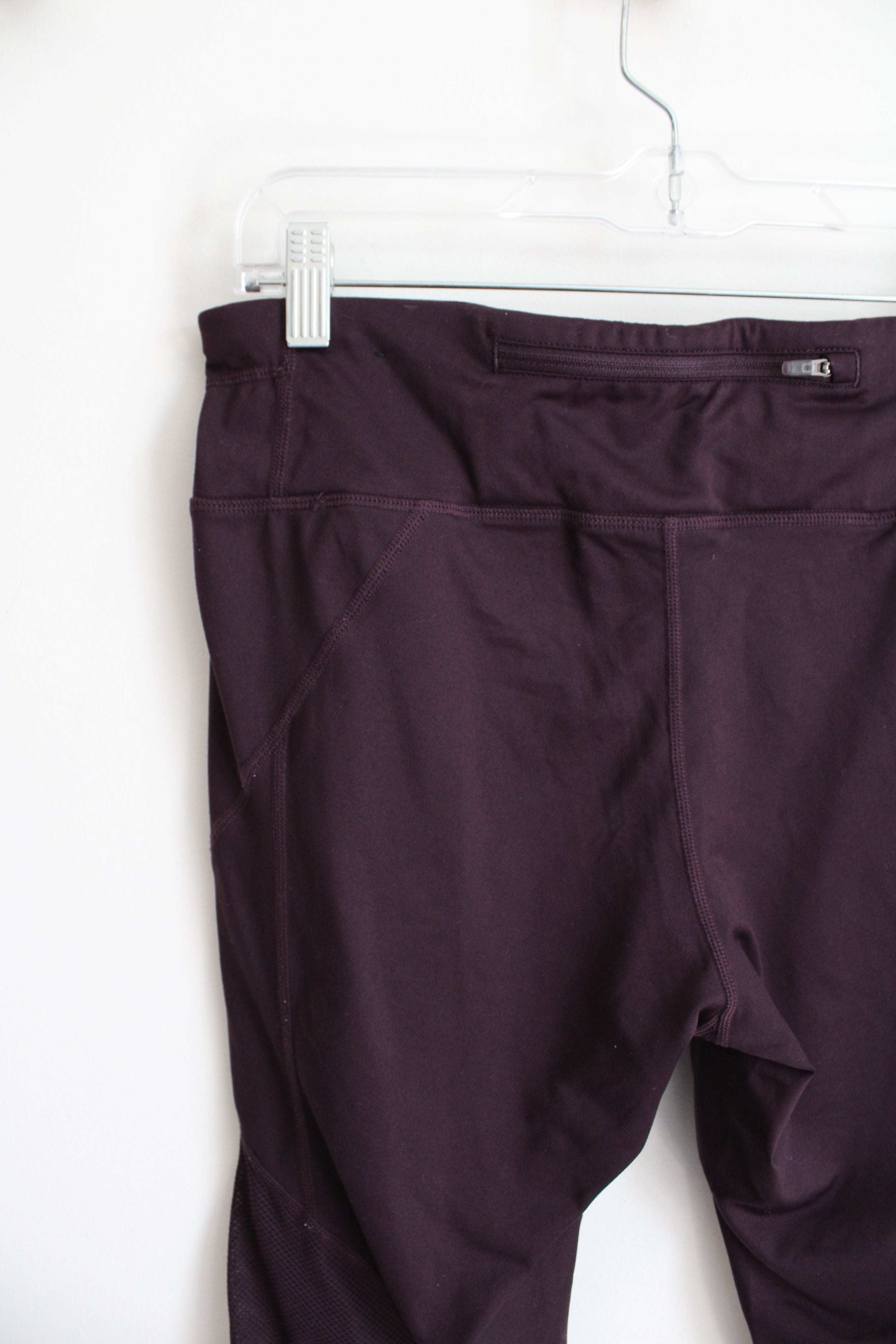 Nike Dark Purple Mesh Athletic Capri Leggings | L