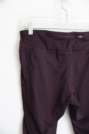 Nike Dark Purple Mesh Athletic Capri Leggings | L