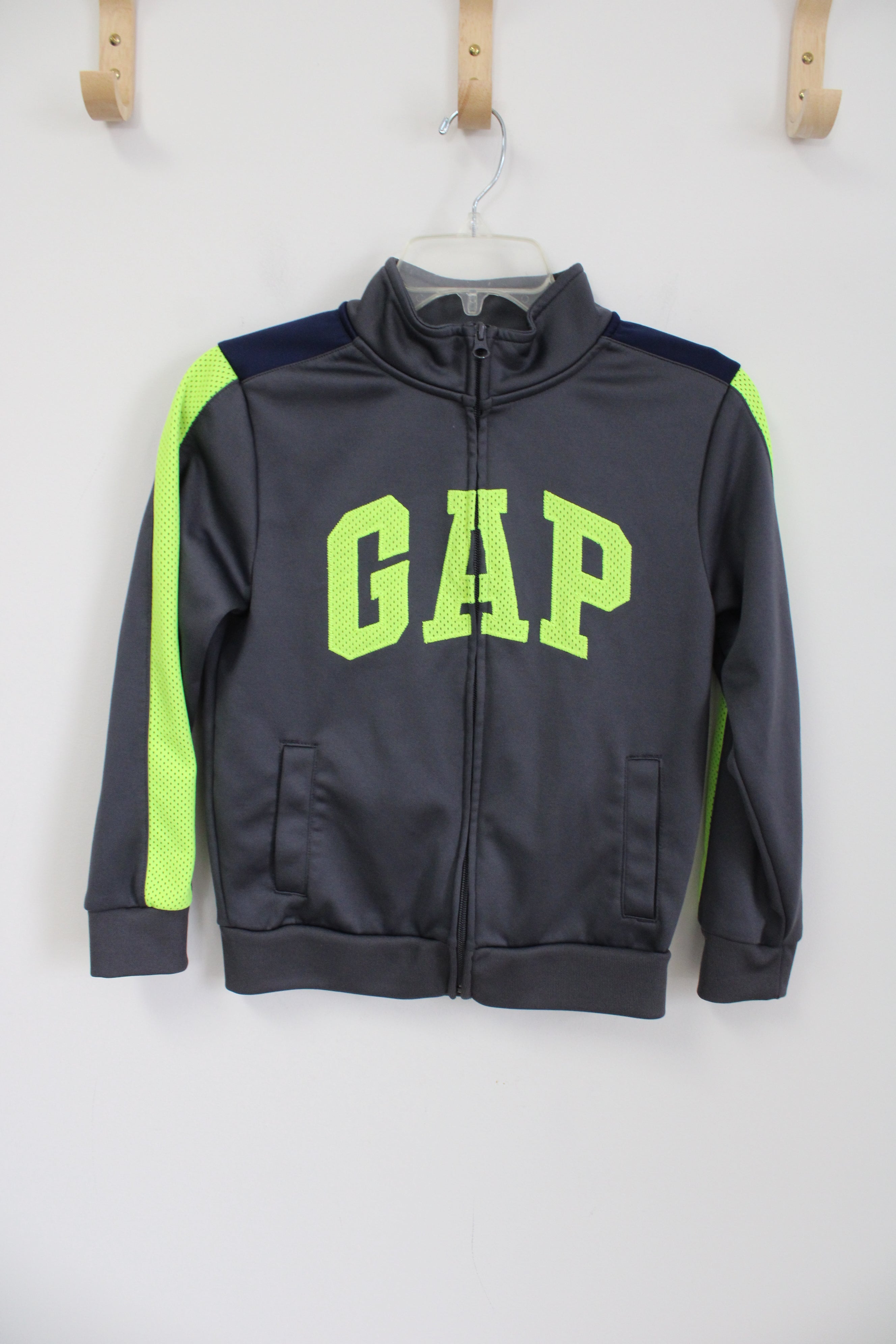 Gap Kids Gray Green Fleece Lined Jacket | Youth M (8/9)