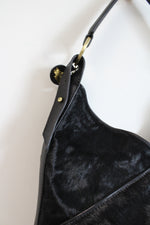 Loulou De La Falaise Black Calf Hair Leather Purse