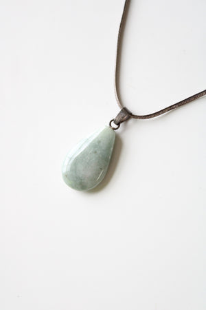 Jade Pendant Sterling Silver Necklace