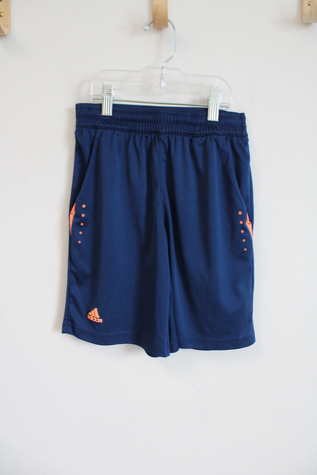 Adidas Dark Blue Orange Shorts | Youth M (10/12)