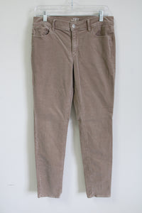 Ann Taylor LOFT Modern Skinny Tan Corduroy Pants | 8