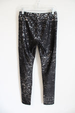 Justice Black Silver Shimmer Splattered Legging | Youth 16