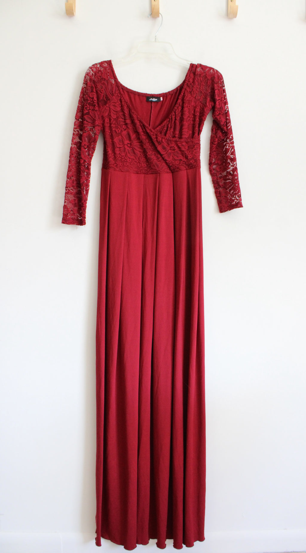 Molliya Red Lace Bodice Maxi Dress | S