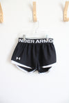 Under Armour Loose Fit Black & White Athletic Shorts | Youth S