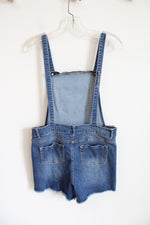 Cat & Jack Denim Embroidered Overall Shorts | Youth XL (14/16)