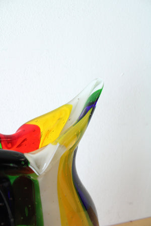 Hand Blown Multi-Colored Tall Bubble Vase