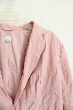 A New Day Pink Linen Blend Blazer | 16