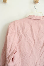 A New Day Pink Linen Blend Blazer | 16