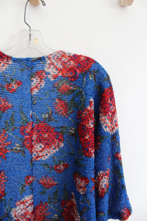 LuLaRoe Blue Strawberry Textured Cardigan | S