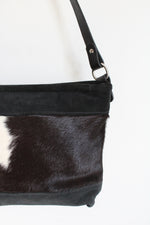 Ortho Flex Saddleworks Black & White Cowhide Leather Bag