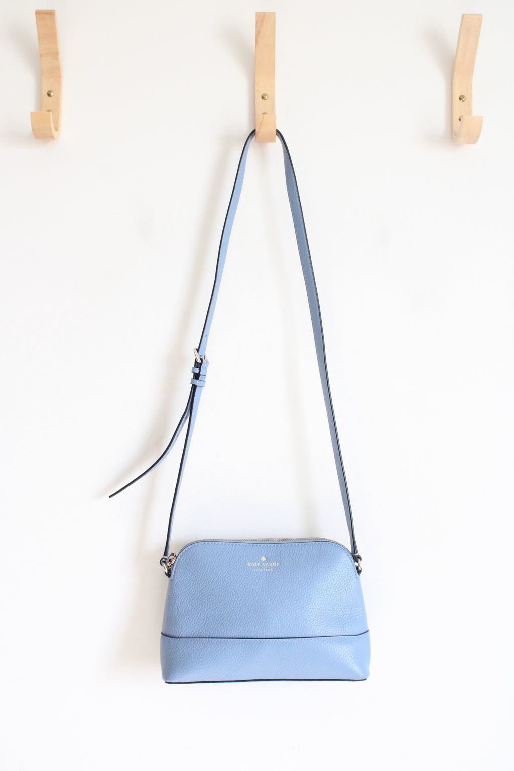 Kate Spade Hanna Blue Pebbled Leather Crossbody Bag