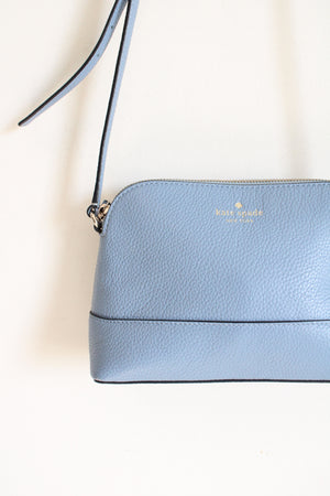 Kate Spade Hanna Blue Pebbled Leather Crossbody Bag