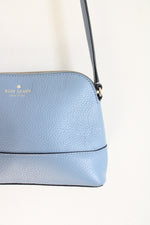 Kate Spade Hanna Blue Pebbled Leather Crossbody Bag