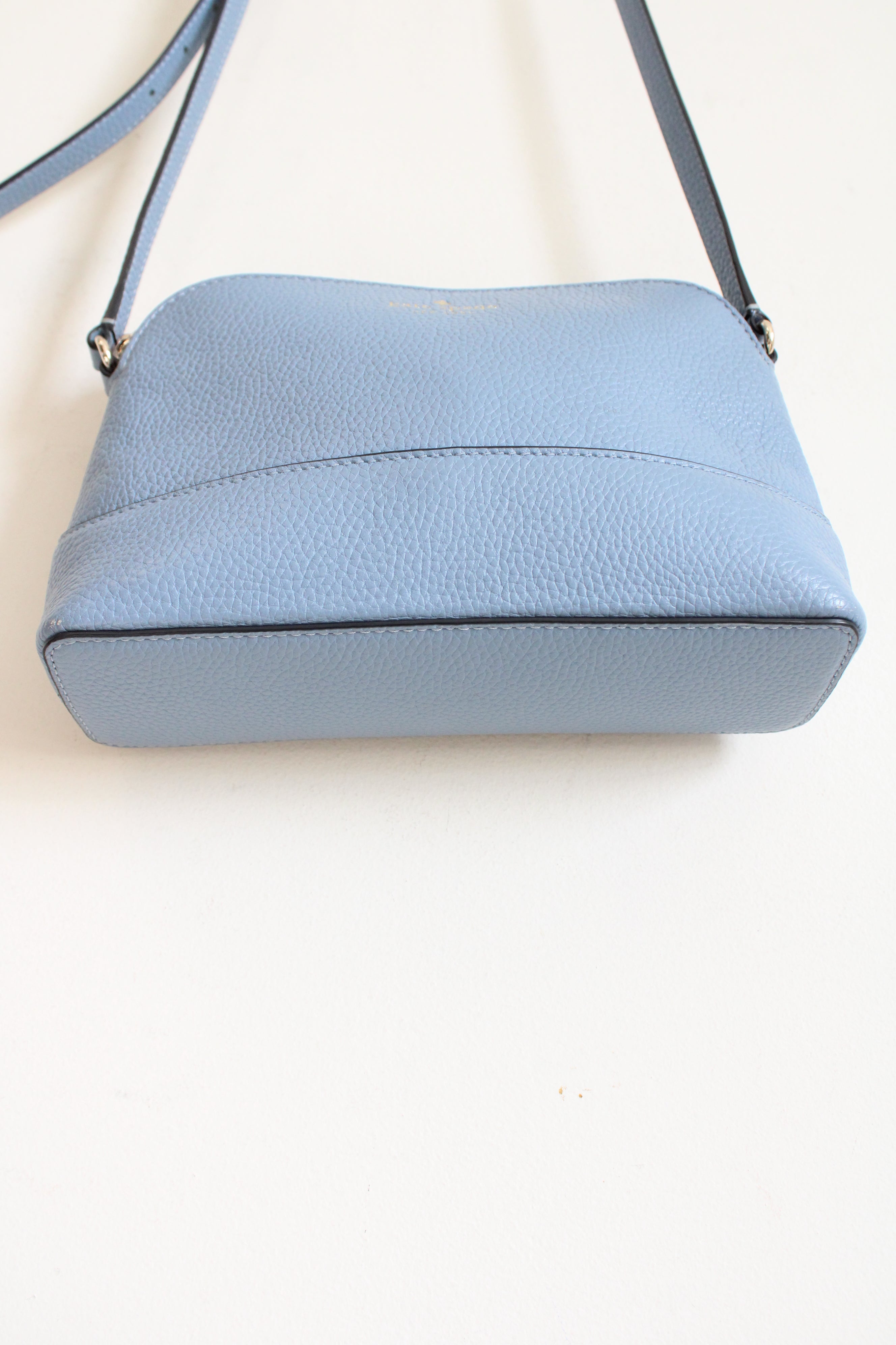 Kate Spade Hanna Blue Pebbled Leather Crossbody Bag