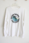 Outer Banks, North Carolina White Long Sleeved Graphic Tee | XL