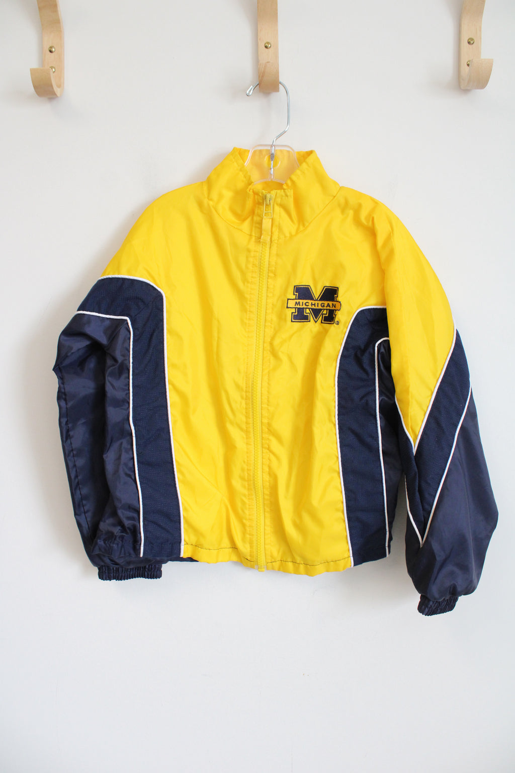 MightMac Michigan State Yellow Blue Windbreaker Jacket | Youth 7