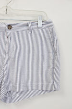 Merona Gray White Striped Cotton Shorts | 6