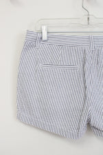 Merona Gray White Striped Cotton Shorts | 6