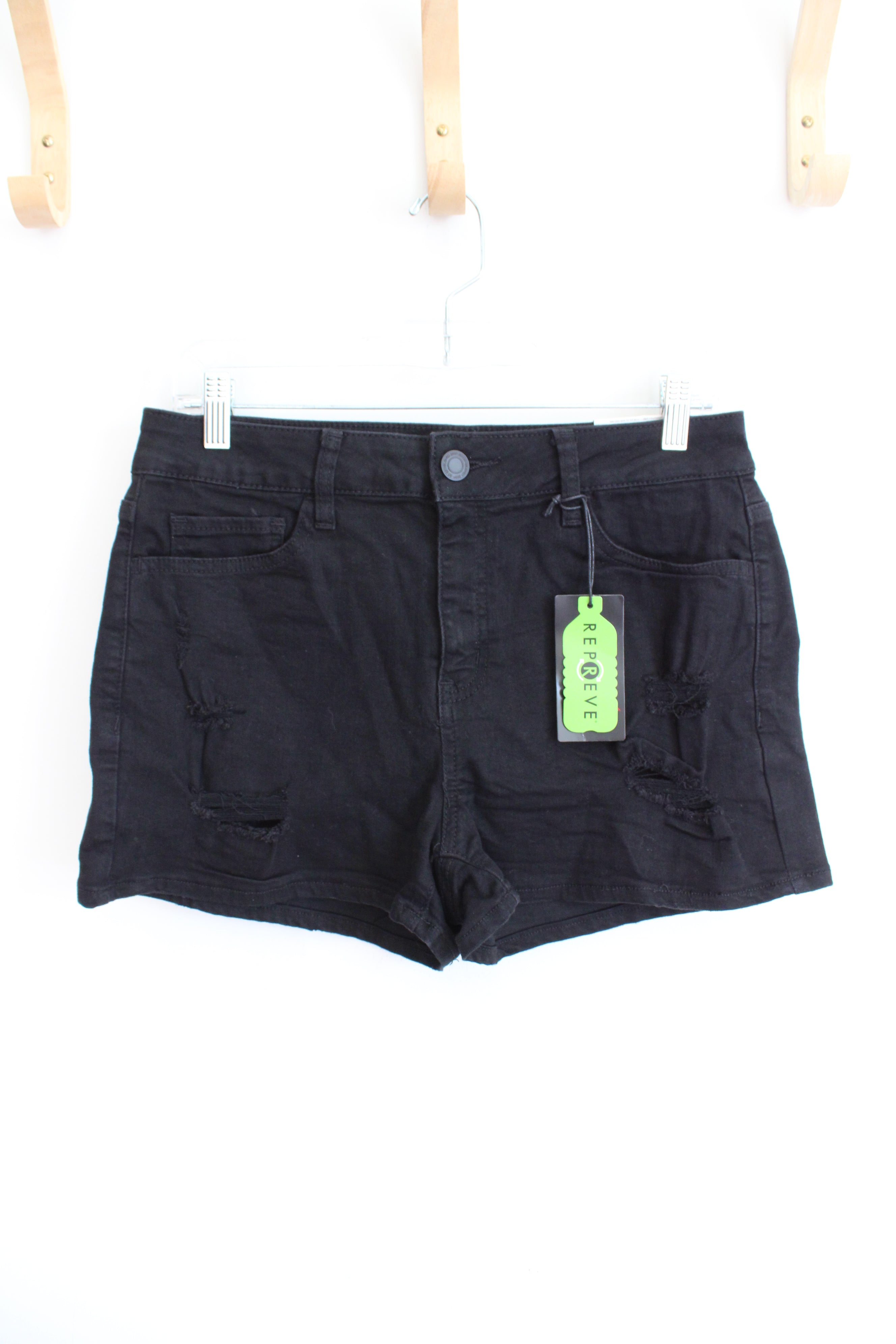 NEW SO High Rise Distressed Black Shorts | 11