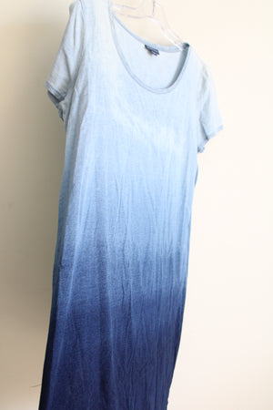 J. Jill Pure Jill Tank Dress Size Medium Indigo Blue Womens Cotton T-Shirt