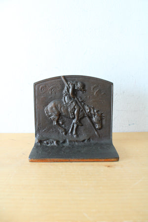 End Of The Trail Native American Bronze Bookends