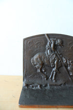 End Of The Trail Native American Bronze Bookends