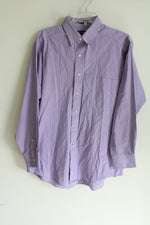 Chaps Regular Fit Purple Button Down Shirt | L