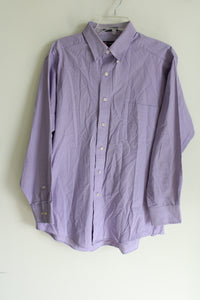 Chaps Regular Fit Purple Button Down Shirt | L