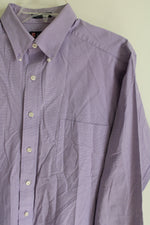 Chaps Regular Fit Purple Button Down Shirt | L