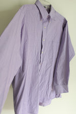 Chaps Regular Fit Purple Button Down Shirt | L