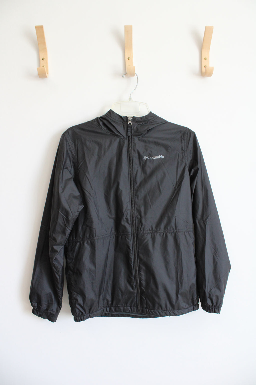 Columbia Black Fleece Lined Windbreaker | Youth L (14/16)