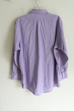 Chaps Regular Fit Purple Button Down Shirt | L