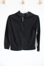 Cat & Jack Black Cotton Blend Zip Up Hoodie | Youth M (10/12)