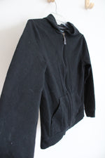 Cat & Jack Black Cotton Blend Zip Up Hoodie | Youth M (10/12)