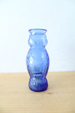 Vintage Maryland Glass Cobalt Blue Owl Vase