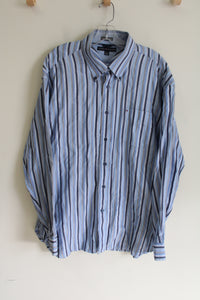 Tommy Hilfiger Blue Striped Button Down Shirt | XL
