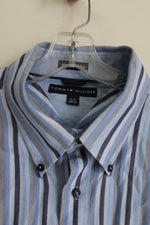 Tommy Hilfiger Blue Striped Button Down Shirt | XL